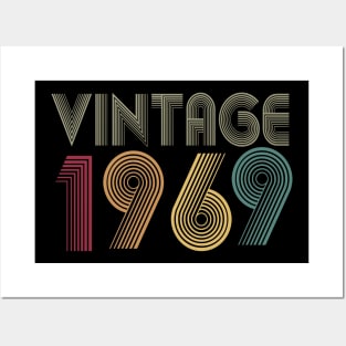 50th Birthday T Shirt Gift Vintage 1969 Classic Posters and Art